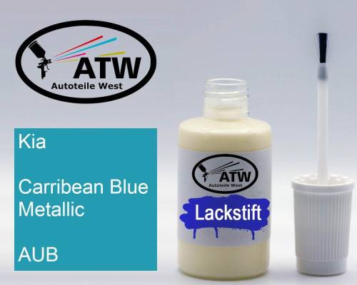 Kia, Carribean Blue Metallic, AUB: 20ml Lackstift, von ATW Autoteile West.